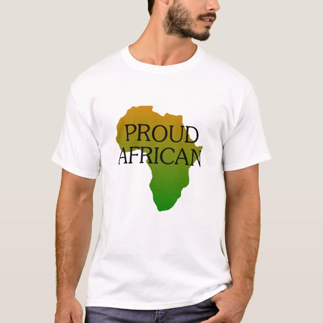 Camiseta Africano orgulloso (Anverso)