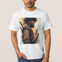 Africano Samurai Afro Americano Bushido Warrido Ka