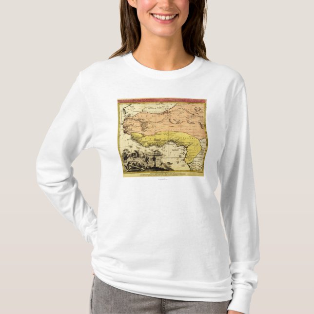 Camiseta AfricaPanoramic occidental MapWestern África (Anverso)