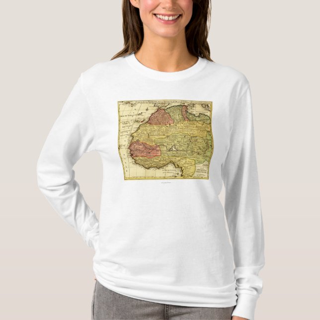 Camiseta AfricaPanoramic occidental MapWestern África 2 (Anverso)