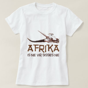 Camiseta Afrika es mariquitas del nie vir: Cráneo de la