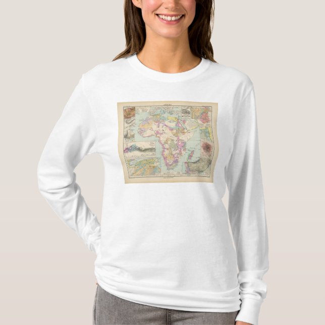 Camiseta Afrika - mapa del atlas de África (Anverso)