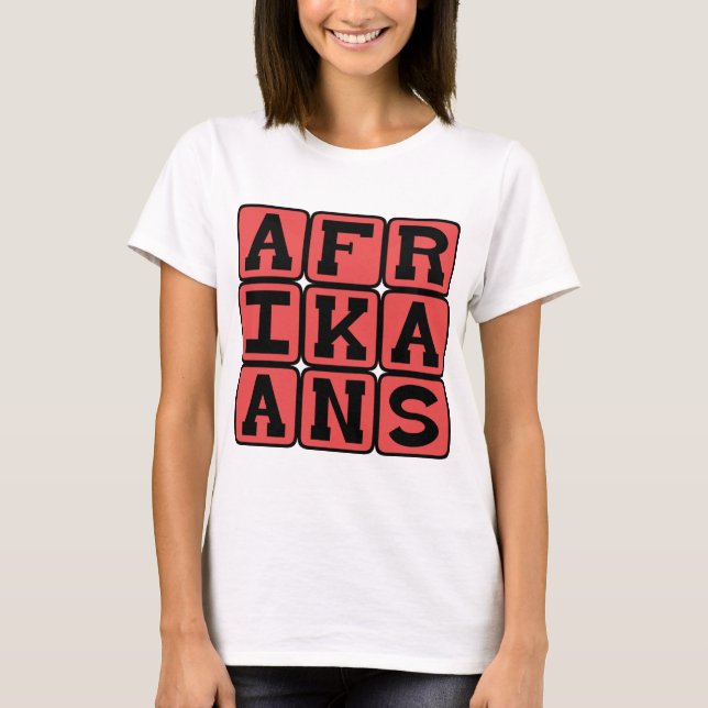 Camiseta Afrikaans, idioma de Sudáfrica (Anverso)