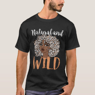 Camiseta Afro-Afroamericano Natural Y Salvaje