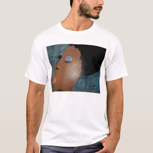 Camiseta afro afroamericano negro de las mujeres de la (Anverso)