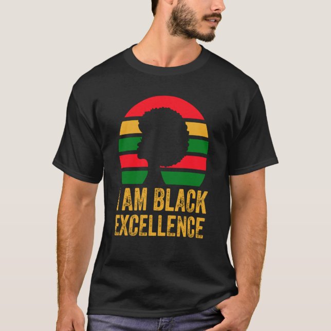 Camiseta Afro American Black Excellence African Pride Histo (Anverso)