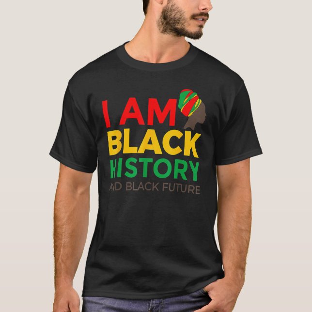 Camiseta Afro American Gift Afrocentric Gift I Am Black His (Anverso)