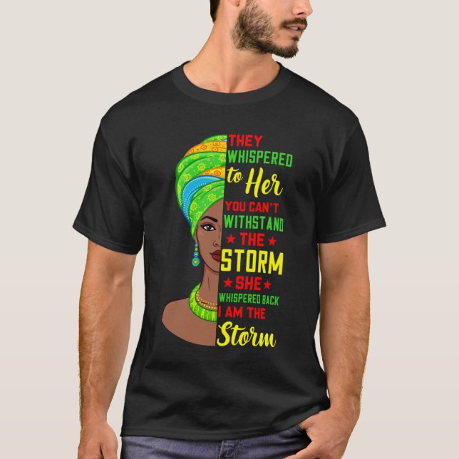 Camiseta Afro Black History Month African Woman I Am The St (Anverso)