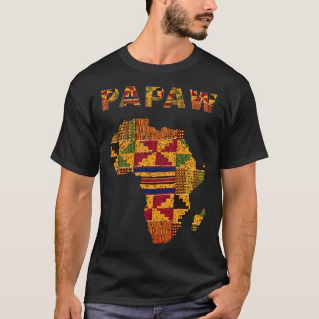 Camiseta Afro Black Papaw African Ghana Kente Cloth Family  (Anverso)