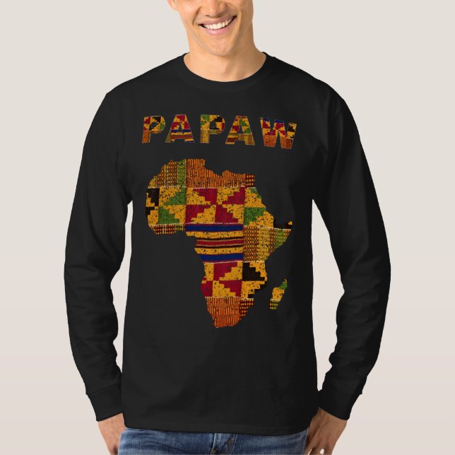 Camiseta Afro Black Papaw African Ghana Kente Cloth Family  (Anverso)