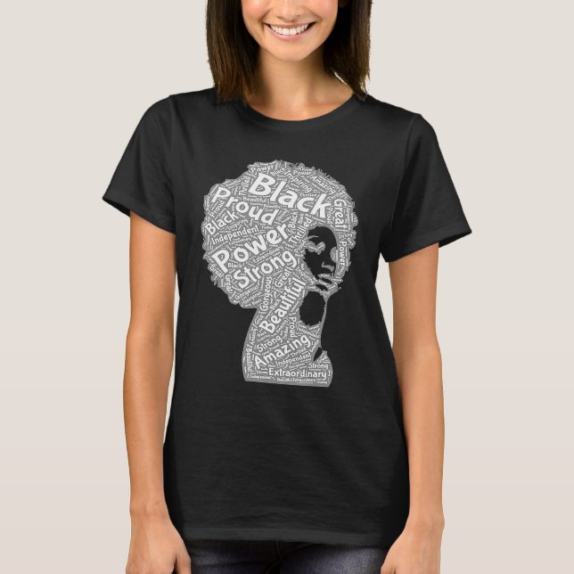 Camiseta Afro black women Afro Melanin Queen (Anverso)