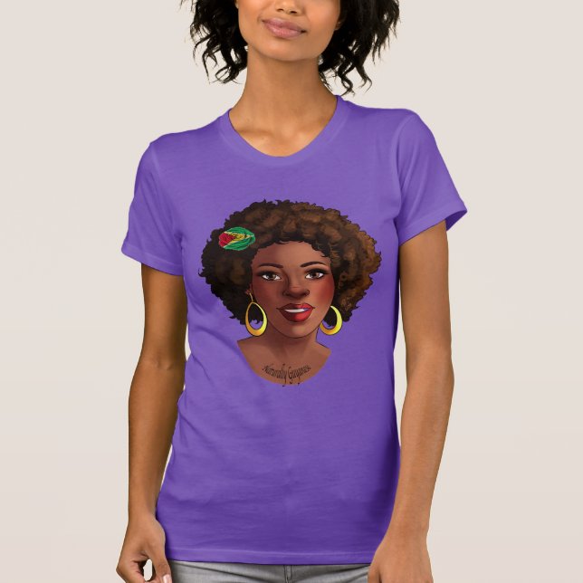 Camiseta Afro Chica guyanés (Anverso)