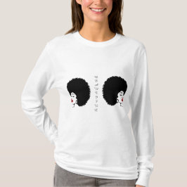 Camiseta Afro con Labios Rojos Hermosos