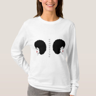 Camiseta Afro con Labios Rojos Hermosos