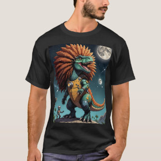 Camiseta Afro Dino Cosmic Warrior Suit Tee