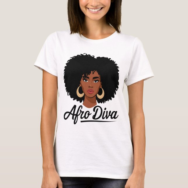 Camiseta Afro Diva Para Damas (Anverso)