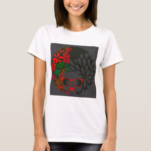 Camiseta Afro Diva Rojo Verde Pizarra Negro