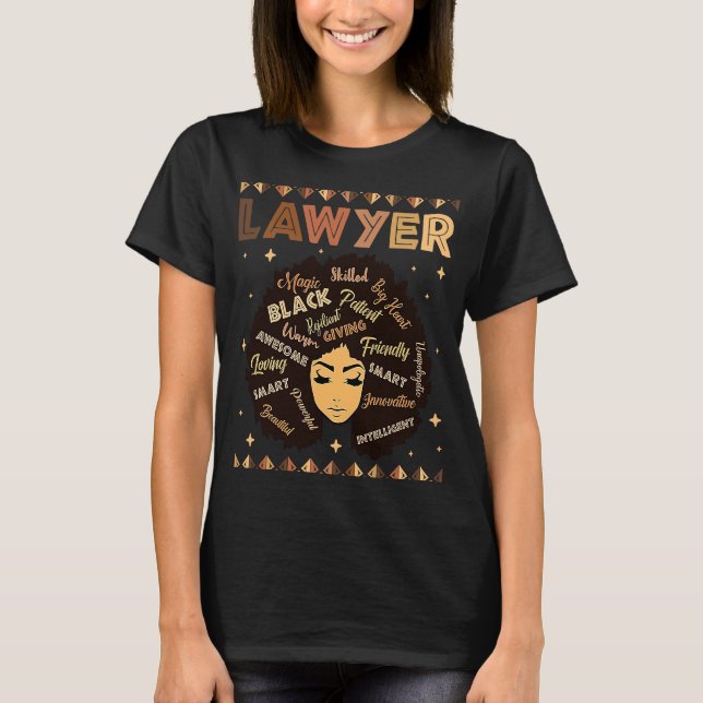 Camiseta Afro Hair Melanin, abogado de Black Smart, afroame (Anverso)