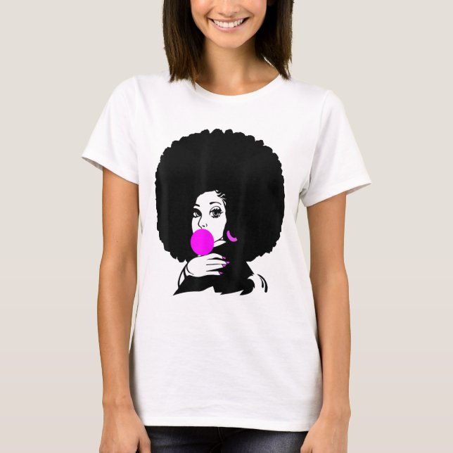 Camiseta Afro Hair Natural Hair afroamericano (Anverso)
