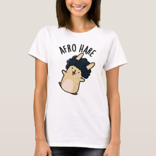 Camiseta Afro Hare Conejo Gracioso Con Afro Pun