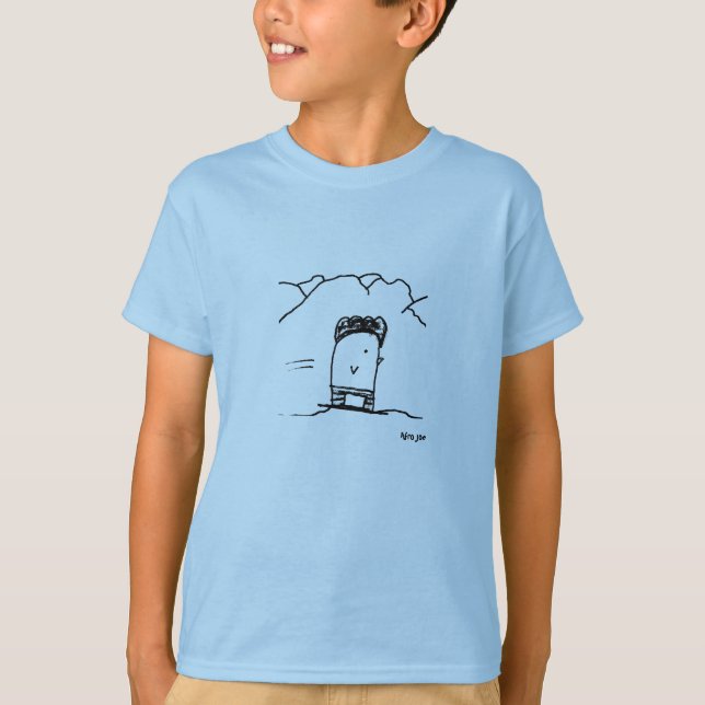 Camiseta Afro Joe (pingüino de la snowboard) (Anverso)