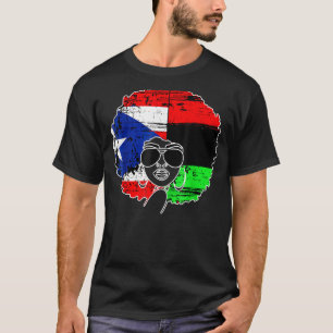 Camiseta AFRO LATINA DE PUERTO RICO Boricua Bandera de Puer