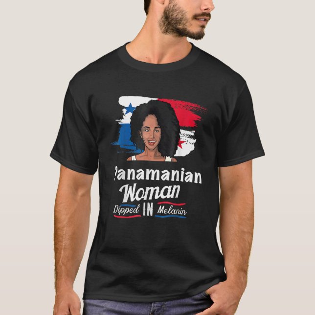 Camiseta afro latina panamá mujeres sumergidas en melanina  (Anverso)