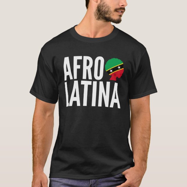 Camiseta Afro Latina Queen Creole Saint Kitts & Nevis Afro  (Anverso)