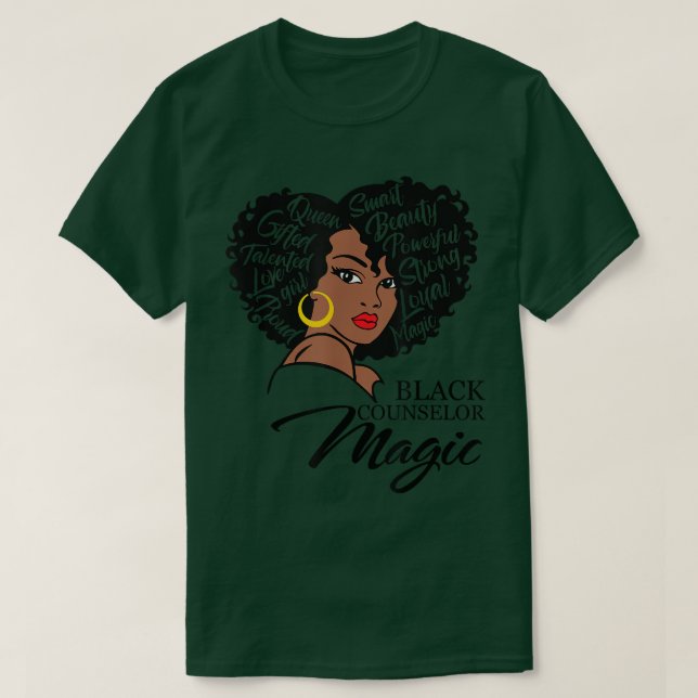 Camiseta Afro Melanin, consejero de inteligencia negra, afr (Diseño del anverso)