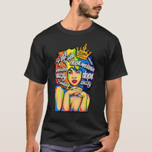 Camiseta Afro Melanin educó a una mujer negra de clase y ed