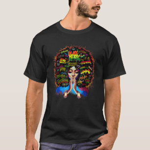 Camiseta Afro Melanin Mes de la Historia Negra Reina Fuerte