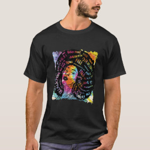 Camiseta Afro Melanin, mujer negra, orgullo: Mes de la hist