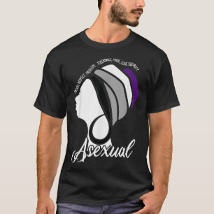 Camiseta Afro Melanin Orgullo de mujer negra LGBTQ asexual