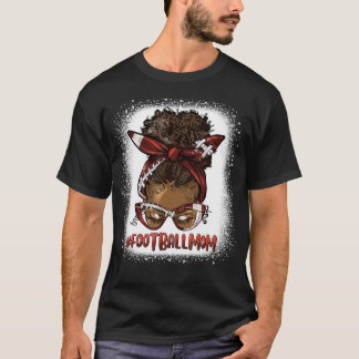 Camiseta Afro Messy Bun Mom Black Woman Día de la Madre