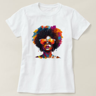 Camiseta afro-Moda gafas de sol