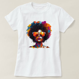 Camiseta afro-Moda gafas de sol