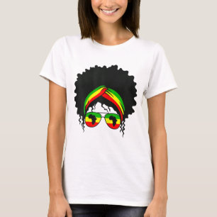 Camiseta Afro negro inteligente ama a melanina norteamerica