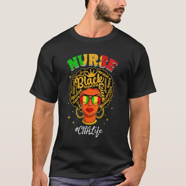 Camiseta Afro Orgullosa Negra Vida De Cna Gafas De Sol Afri (Anverso)