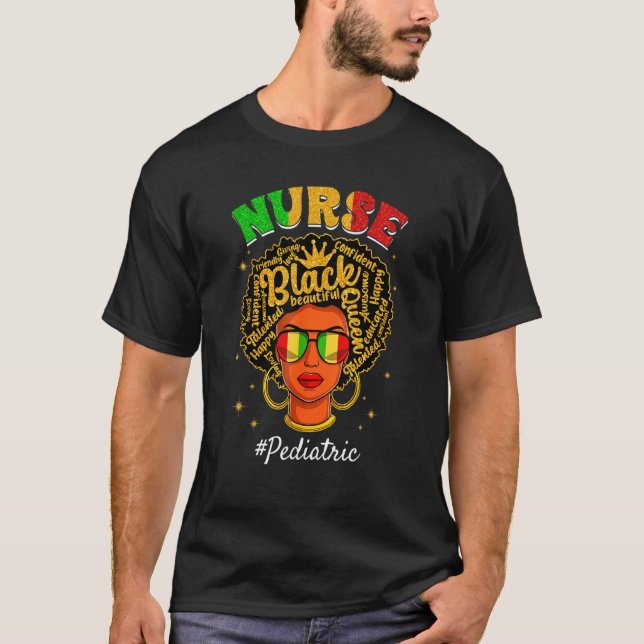 Camiseta Afro Orgulloso Negro Pediátrico Africano Gafas de  (Anverso)