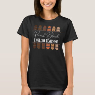 Camiseta Afro Orgulloso profesor de inglés negro educador n