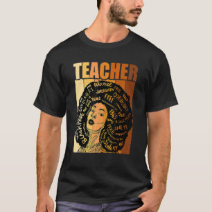 Camiseta Afro, profesor de Black Smart, ama a la historia n