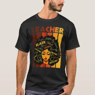 Camiseta Afro, profesora de Black Smart, ama a una mujer af