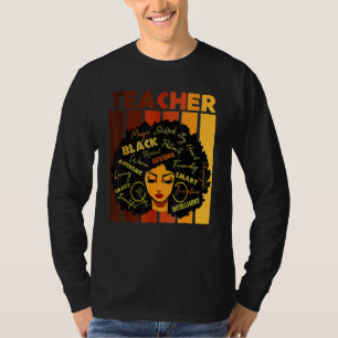 Camiseta Afro, profesora de Black Smart, ama a una mujer af