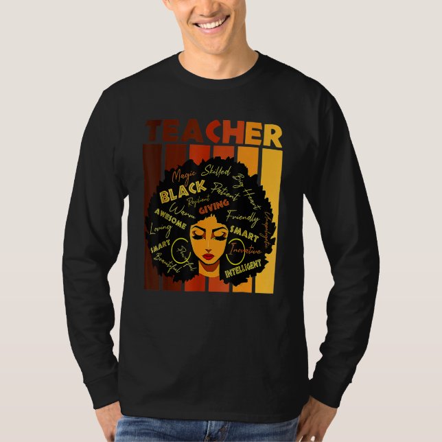 Camiseta Afro, profesora de Black Smart, ama a una mujer af (Anverso)