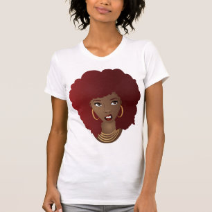 Camiseta Afro Rojo, Belleza Natural - Molesto