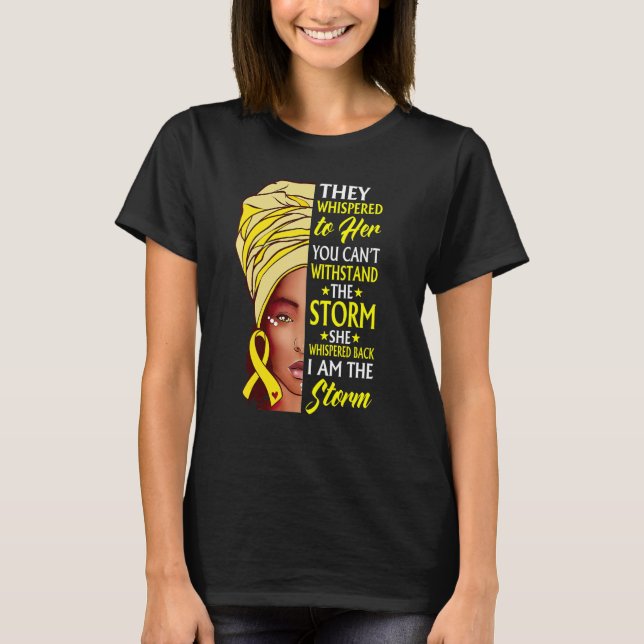 Camiseta Afro: Soy la tormenta Spina Bifida Awa (Anverso)
