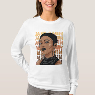 Camiseta Afro, un Chica fuerte negro, ama a Melanin, afroam