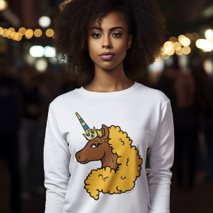 Camiseta Afro Unicornio amarillo