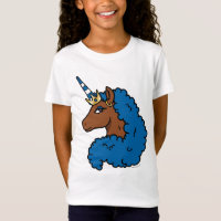 Afro unicornio azul