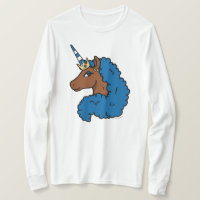 Afro unicornio azul